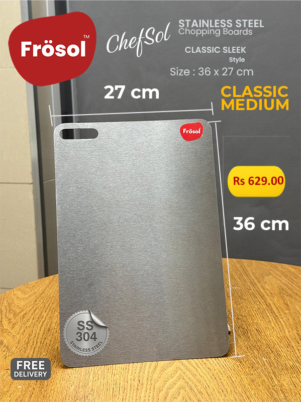 Medium CLASSIC SS 304 Steel Chopping Board