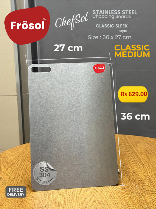 Medium CLASSIC SS 304 Steel Chopping Board