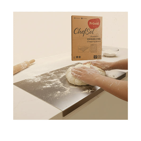 Large Lip Fit SS 304 Steel Chopping Board