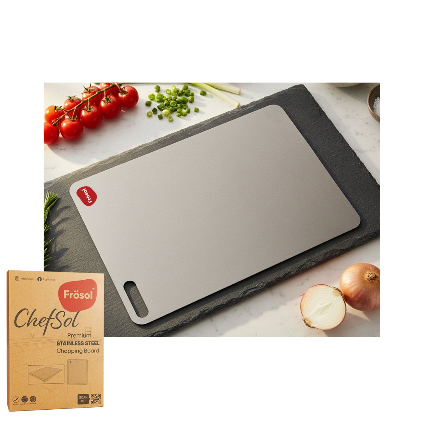 Small SS 304 Steel Chopping Board