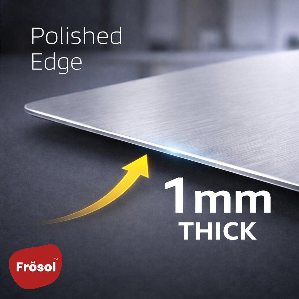 XL Lip Fit SS 304 Steel Chopping Board